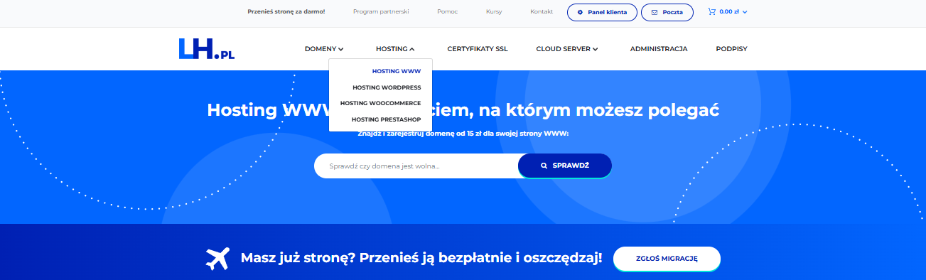Wybór hostingu oraz domeny